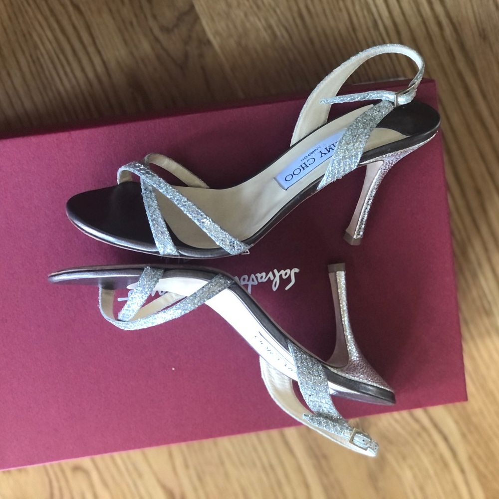 Jimmy Choo Sandals Glitter Shoes - Picture 6 of 11
